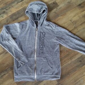 Gray Zip-Up Hoodie